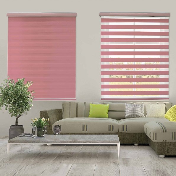 rèm cầu vồng màu hồng